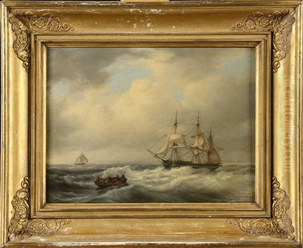 Marine Oil Painting by Johan Hendrik Meyer