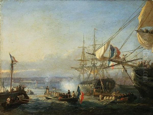 Debarquement En France Du General Bonaparte A Son Retour D'egypte Oil Painting by Johan Hendrik Meyer