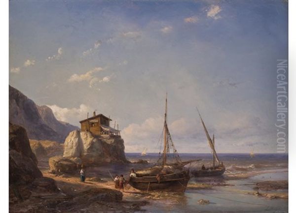 Fischerbucht Oil Painting by Johan Hendrik Meyer