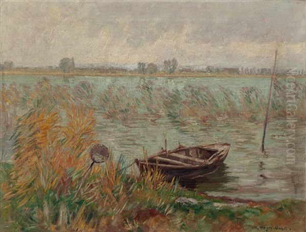 Boot Am Seeufer Oil Painting by Carl Theodor Meyer-Basel