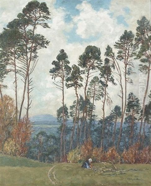 Fohrenwald Oil Painting by Carl Theodor Meyer-Basel