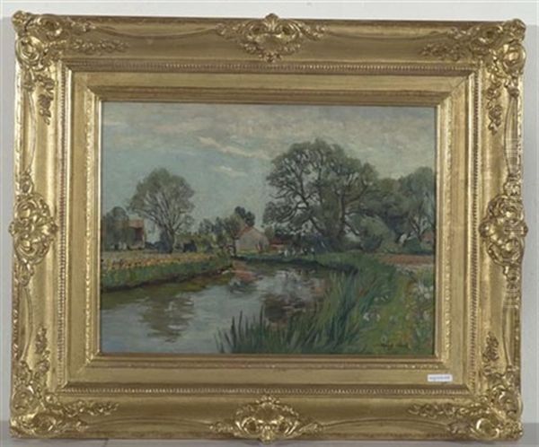 Am Muhlebach Oil Painting by Carl Theodor Meyer-Basel