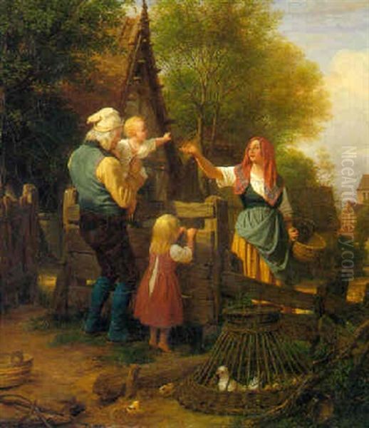 Der Abschied Oil Painting by Franz Meyerheim