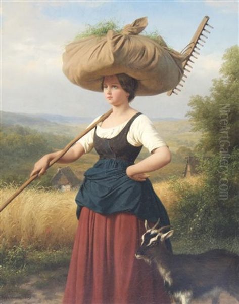 Returning From The Fields by Friedrich Eduard Meyerheim