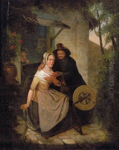 Der Verfuhrer Oil Painting by Friedrich Eduard Meyerheim