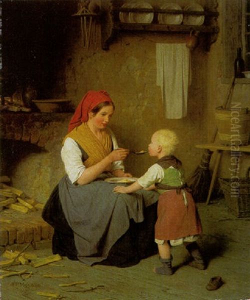 Kost' Happchen! Oil Painting by Friedrich Eduard Meyerheim