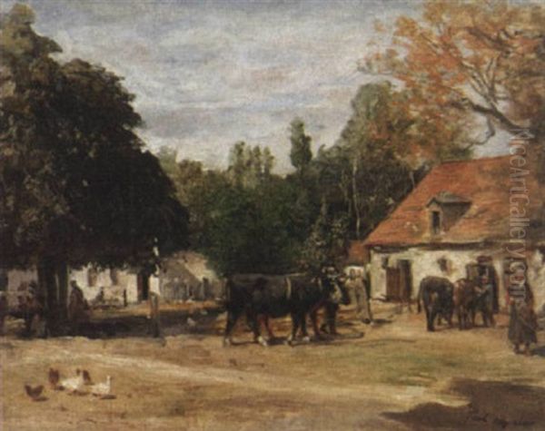 Im Dorf Oil Painting by Paul Friedrich Meyerheim