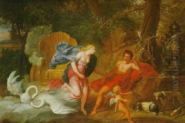 Venus Et Adonis Oil Painting by Albert Meyeringh