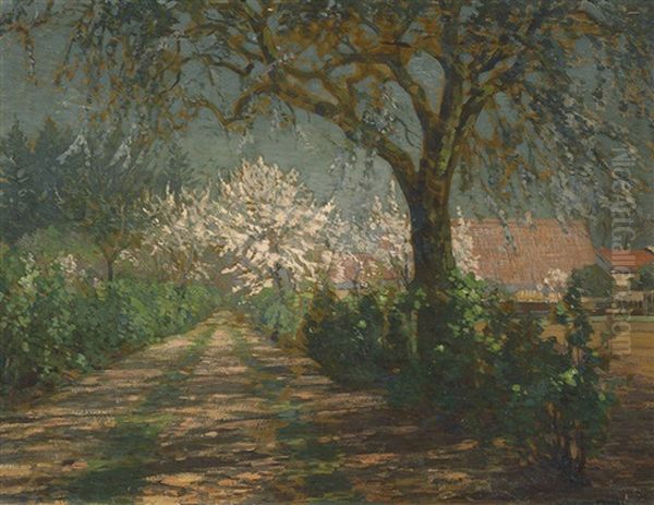 Bluhende Obstbaume Oil Painting by Hans Meyer-Kassel