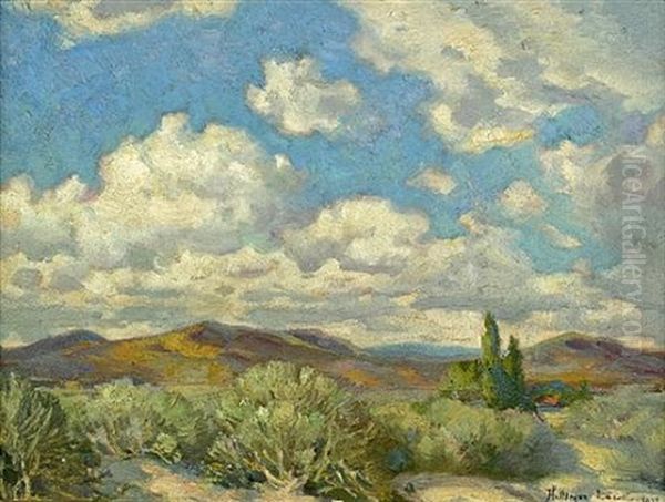 Nevada Landscape (+ Another Similar; Pair) Oil Painting by Hans Meyer-Kassel