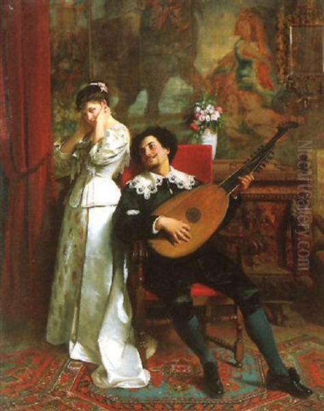 The Love Serenade Oil Painting by Christian Meyer-Ross