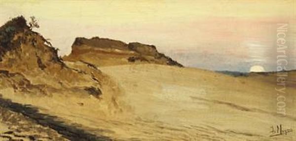 Sunset At The Dunes Oil Painting by Isidore Meyers