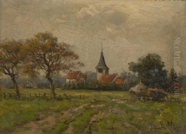 Vue De Village Oil Painting by Isidore Meyers