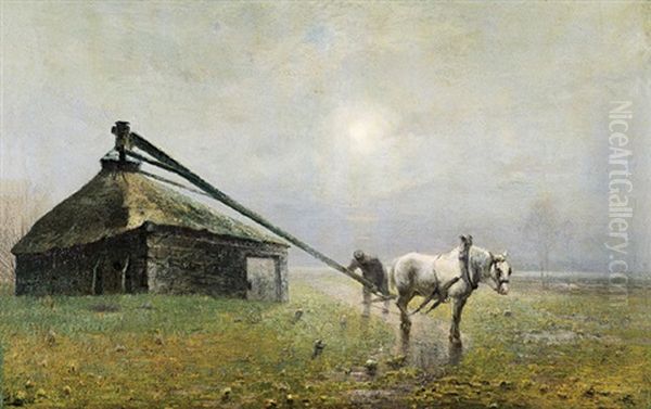 Moulin A Grains, Bornem Oil Painting by Isidore Meyers