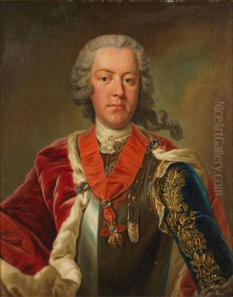 Portrait Of Prince Charles Alexander Of Lorraine, Half-length Oil Painting by Martin van Meytens the Younger