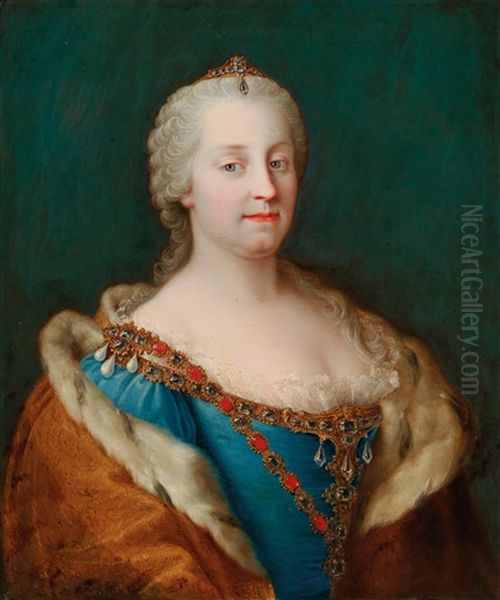 Portrait Of Empress Maria Theresia Oil Painting by Martin van Meytens the Younger