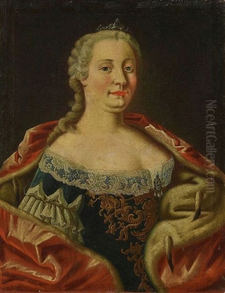 Maria Theresia, Erzherzogin Von Osterreich, Konigin Von Ungarn Und Bohmen Oil Painting by Martin van Meytens the Younger