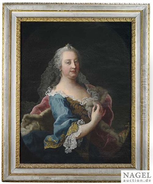 Portrait Of Empress Maria Theresia Oil Painting by Martin van Meytens the Younger