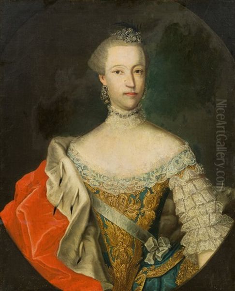 Portrat Einer Adeligen Dame Oil Painting by Martin van Meytens the Younger