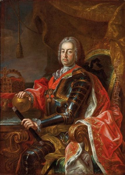 Bildnis Des Kaisers Franz I. Stephan (1708-1765) Oil Painting by Martin van Meytens the Younger