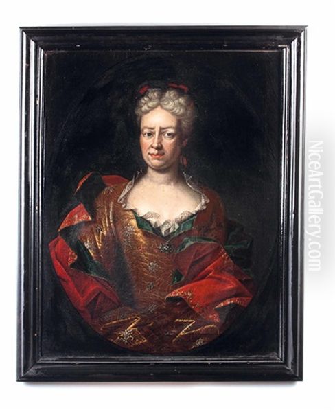 Portrat Einer Adeligen Dame (+ Portrat Eines Adeligen Herrn; Pair) Oil Painting by Martin van Meytens the Younger