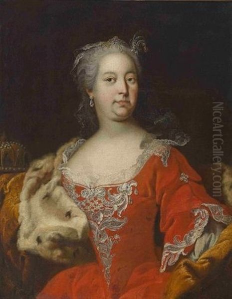 Maria Theresia Als Konigin Von Ungarn Oil Painting by Martin van Meytens the Younger