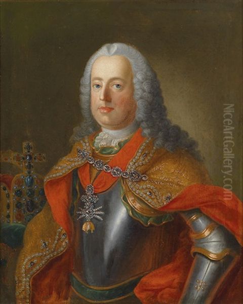 Bildnis Kaiser Franz I. Stephan Oil Painting by Martin van Meytens the Younger