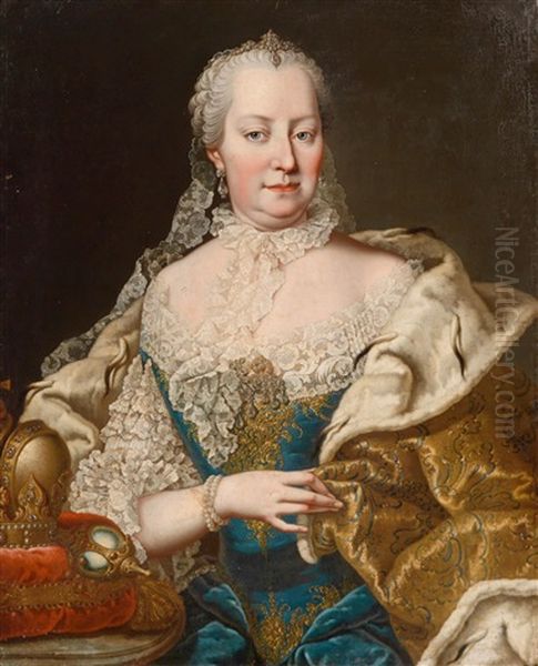 Bildnis Der Kaiserin Maria Theresia Oil Painting by Martin van Meytens the Younger