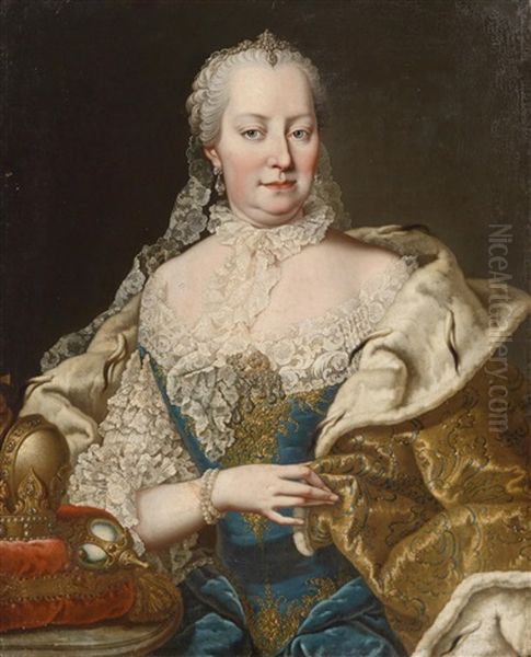 Bildnis Der Kaiserin Maria Theresia Oil Painting by Martin van Meytens the Younger