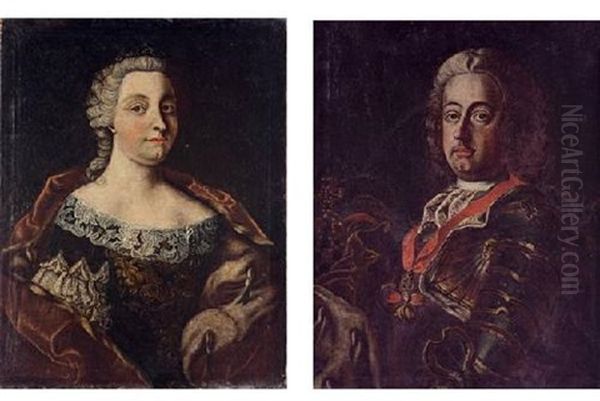 Retratos De Francisco (+ Retrato De Maria De Asturias; Pair) Oil Painting by Martin van Meytens the Younger