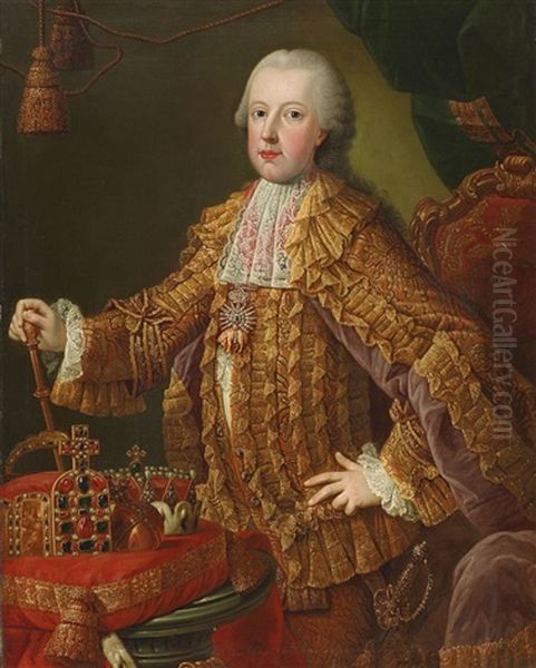 Bildnis Des Kaisers Franz I. Stephan Von Lothringen Oil Painting by Martin van Meytens the Younger