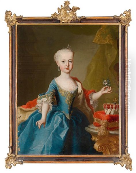 Kinderbildnis Des Spateren Kaisers Joseph Ii. (+ Kinderbildnis Einer Schwester Des Spateren Kaisers Joseph Ii.; 2 Works) Oil Painting by Martin van Meytens the Younger