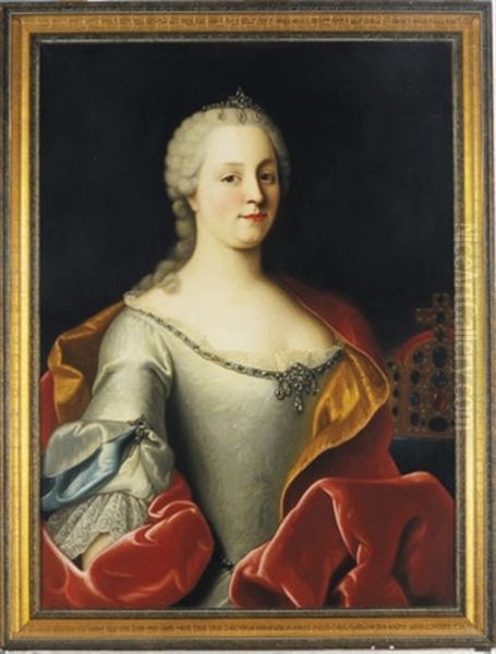 Portrait Of Empress Maria Theresa Of Austria Oil Painting by Martin van Meytens the Younger