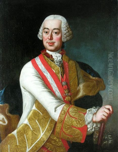 Portrait Des Feldmarschall Leopold Joseph Reichsgraf Von Daun Oil Painting by Martin van Meytens the Younger