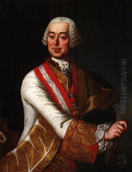 Leopold Joseph Graf Von Daun, Feldmarschall Und Hofkriegsprasident Oil Painting by Martin van Meytens the Younger