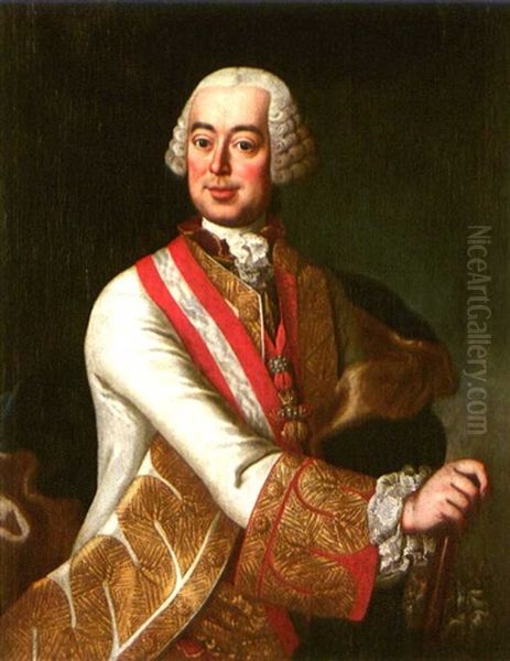 Leopold Joseph Graf Von Daun, Feldmarschall Und Hofkriegsprasident Oil Painting by Martin van Meytens the Younger