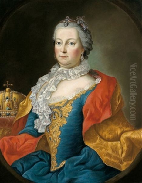 Bildnis Der Kaiserin Maria Theresia Oil Painting by Martin van Meytens the Younger