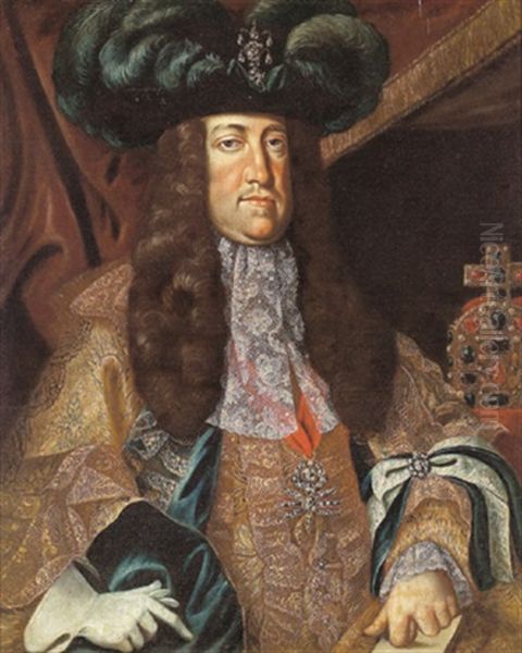 Bildnis Kaiser Karls Vi., Vater Der Maria Theresia Oil Painting by Martin van Meytens the Younger