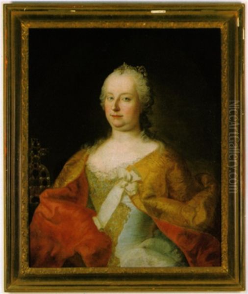 Maria Theresia Mit Der Krone Des Heiligen Romischen Reiches Deutscher Nation Oil Painting by Martin van Meytens the Younger