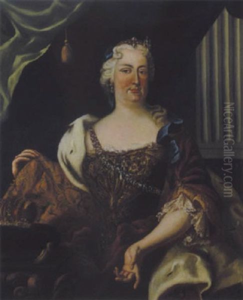 Bildnis Der Kaiserin Elisabeth Christine Oil Painting by Martin van Meytens the Younger