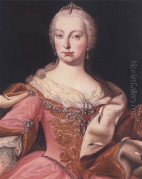 Portrait Of Maria Theresa Of Austria Oil Painting by Martin van Meytens the Younger