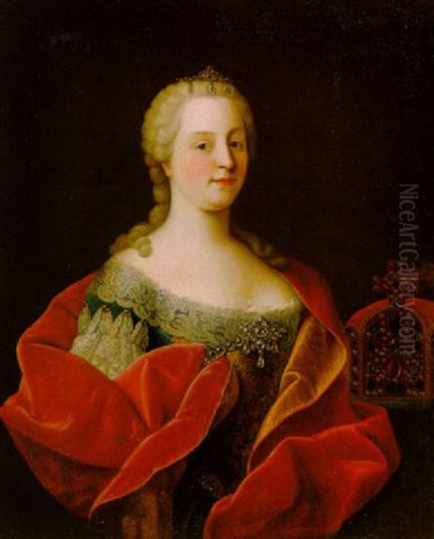 Bildnis Der Maria Theresia Oil Painting by Martin van Meytens the Younger