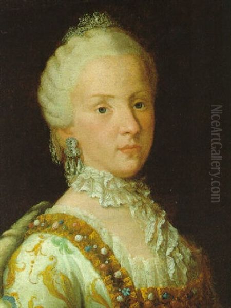 Bildnis Der Erzherzogin Marianne, Alteste Tochter Der Kaiserin Maria Theresia Oil Painting by Martin van Meytens the Younger