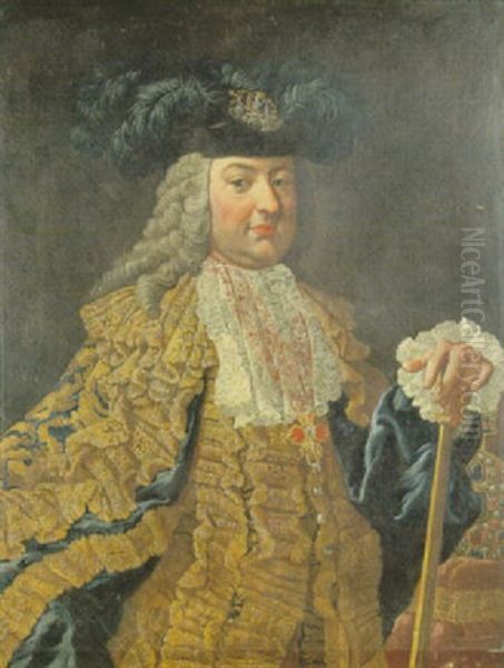 Portrait De Francois 1er, Empereur D'allemagne Oil Painting by Martin van Meytens the Younger