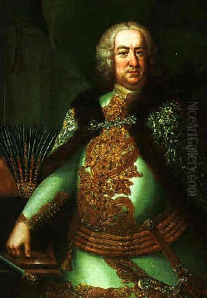 Portrait Of Ferenc Esterhazy, Kanzler Of Hungary And Ban Of Croatia Oil Painting by Martin van Meytens the Younger