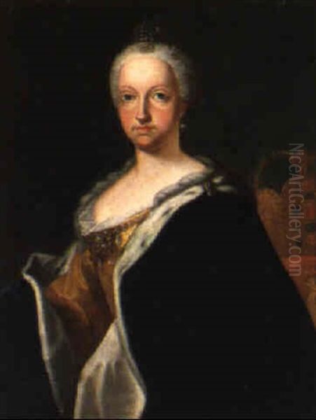 Kaiserin Elisabeth Christine Von Wolfenbuttel, Gemahlin Kaiser Karls Vi. Oil Painting by Martin van Meytens the Younger