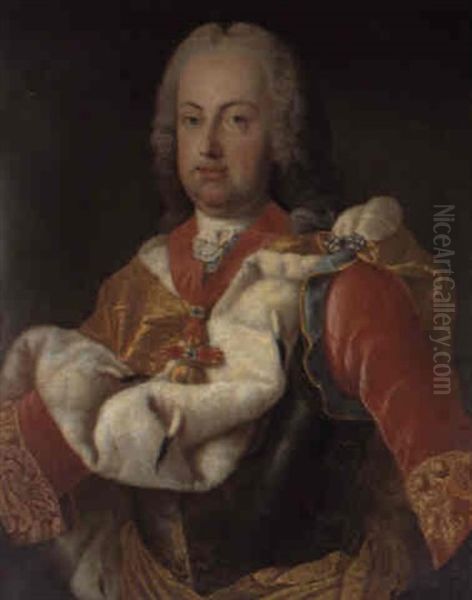 Bildnis Kaiser Franz I. Stefan, Gemahl Der Kaiserin Maria Theresia Oil Painting by Martin van Meytens the Younger