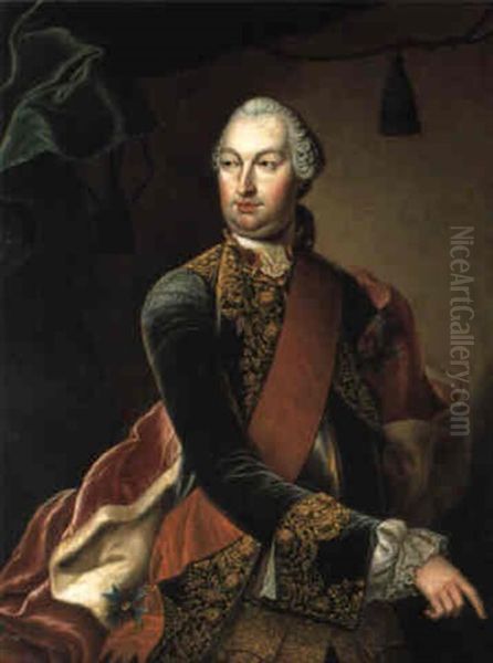 Bildnis Des Landgrafen Ludwig Ix. Von Hessen-darmstadt Oil Painting by Martin van Meytens the Younger