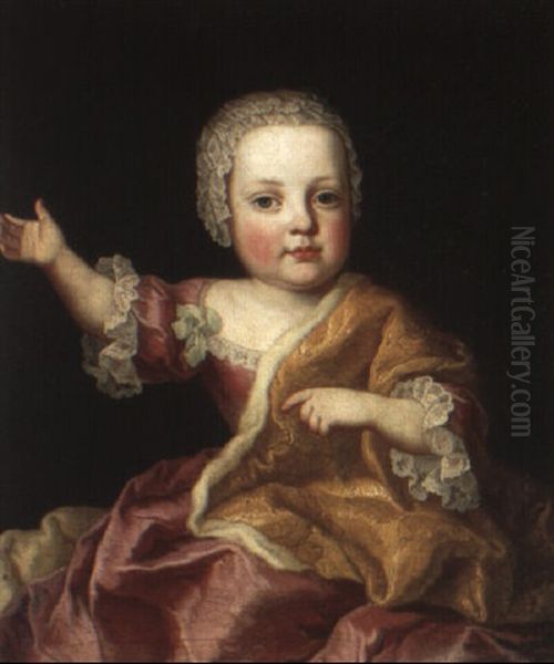 Portrait Of A Young Girl Oil Painting by Martin van Meytens the Younger