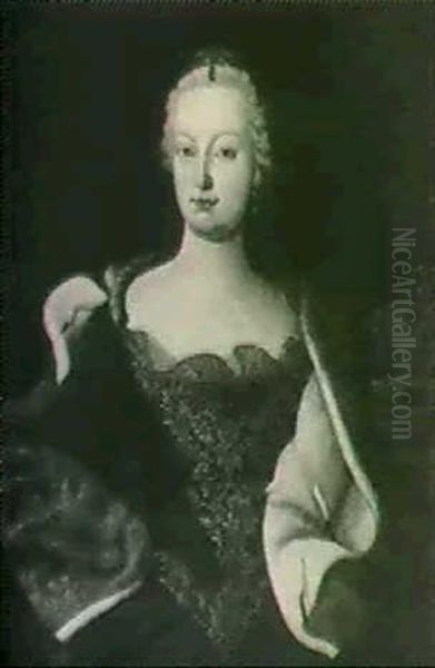 Bildnis Der Kaiserin Maria Theresia. Oil Painting by Martin van Meytens the Younger